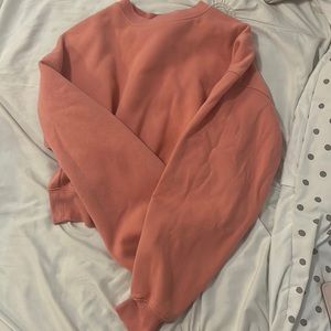 wild fable coral orange and light blue cropped long sleeve